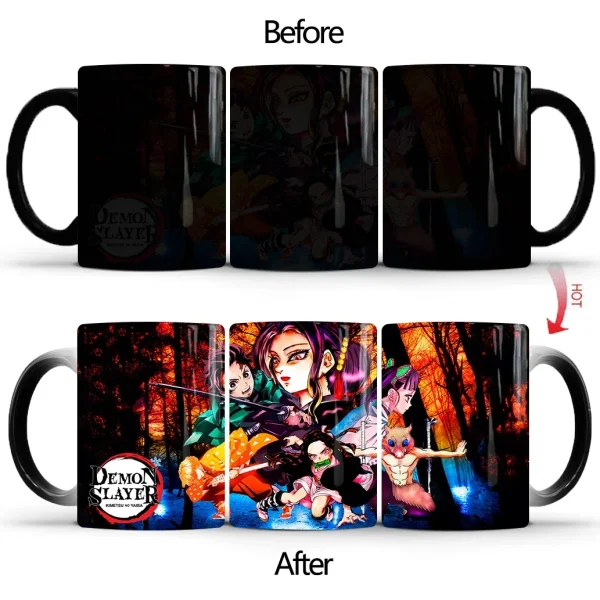 Demon Slayer Discoloration Mug Kimetsu No Yaiba Color Changing Cup Anime Ceramic Coffee Cup Heat Sensitive Milk Tea Mugs Novelty - Image 18