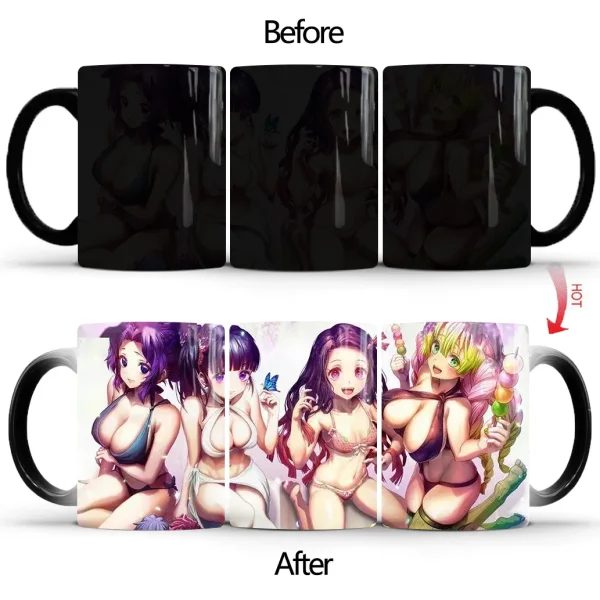 Demon Slayer Discoloration Mug Kimetsu No Yaiba Color Changing Cup Anime Ceramic Coffee Cup Heat Sensitive Milk Tea Mugs Novelty - Image 20