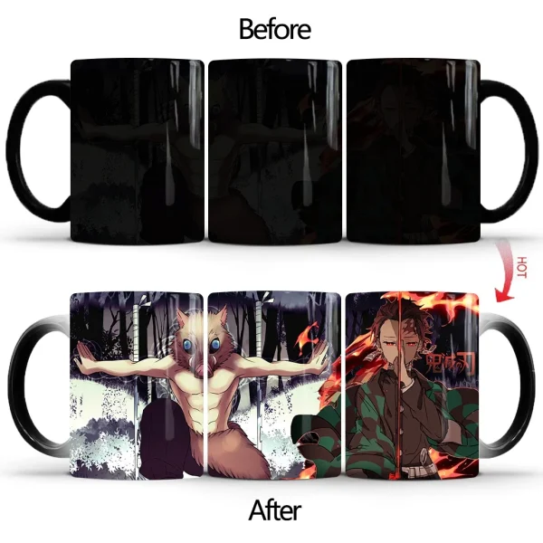 Demon Slayer Discoloration Mug Kimetsu No Yaiba Color Changing Cup Anime Ceramic Coffee Cup Heat Sensitive Milk Tea Mugs Novelty - Image 25