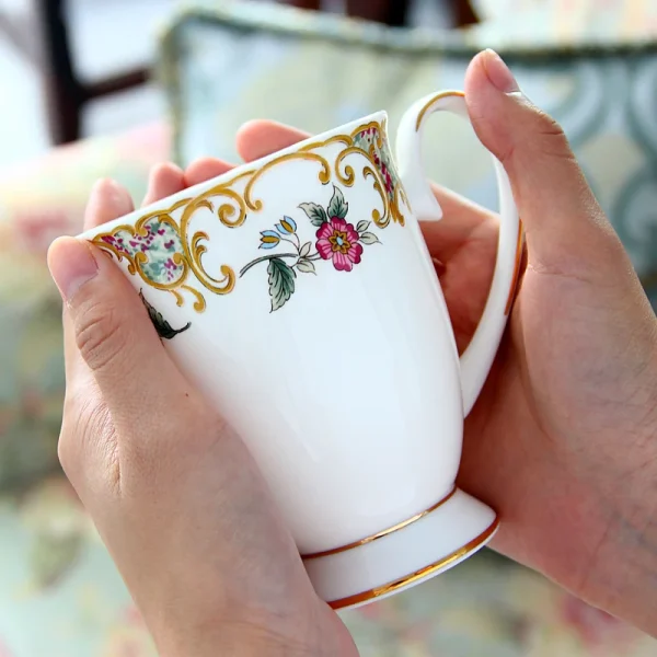300ML, bone china espresso mug, porcelain taza para cafe cup, ecoffee cup, ceramic mug tea, vintage cute coffee mug gift present - Image 3