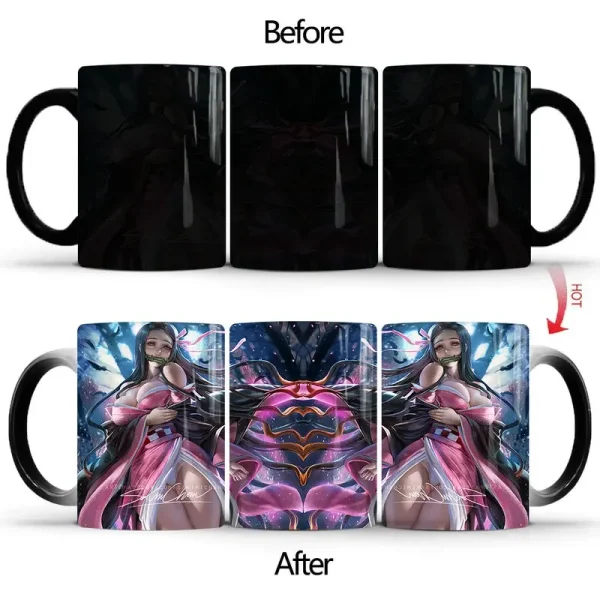 Demon Slayer Discoloration Mug Kimetsu No Yaiba Color Changing Cup Anime Ceramic Coffee Cup Heat Sensitive Milk Tea Mugs Novelty - Image 21