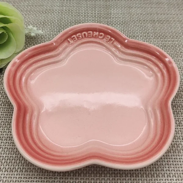 Dishs Spit Ceramic Small Tableware Color Plum French Cake Dish Cool Bone Plates Dessert 14cm Sauce Blossom Plate Gradual - Image 14