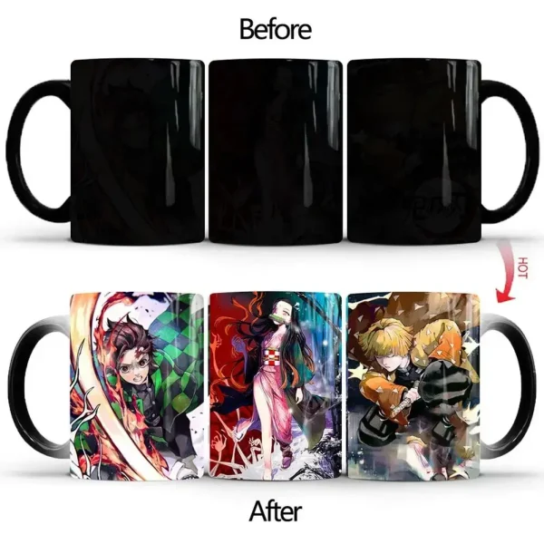 Demon Slayer Discoloration Mug Kimetsu No Yaiba Color Changing Cup Anime Ceramic Coffee Cup Heat Sensitive Milk Tea Mugs Novelty - Image 4