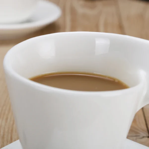 European Wave Porcelain Coffee Cup and Saucer Set White Ceramic Coffee Cup Breakfast Cup with Saucer Modern Home Decoration - Image 6