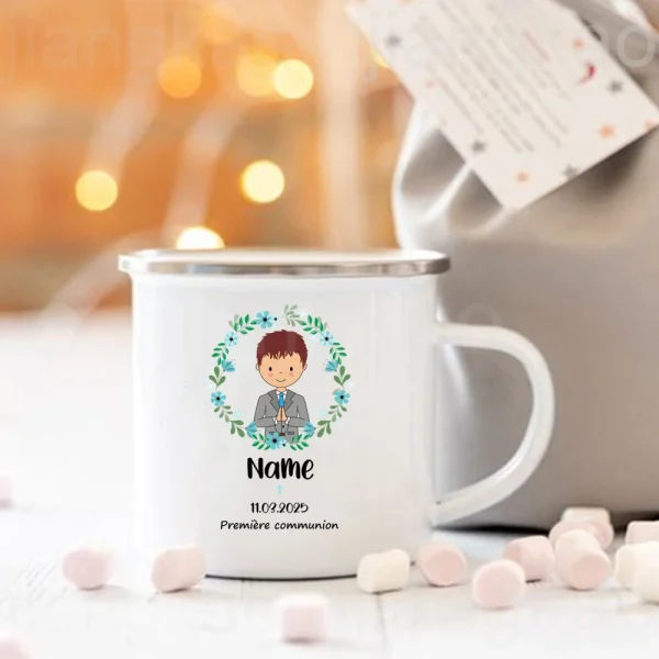 Personalized Kids First Communion Mug Child Communion Drinks Hot Cocoa Cup Coffee Mugs Custom Name Boys Girls Confirmation Gift - Image 5