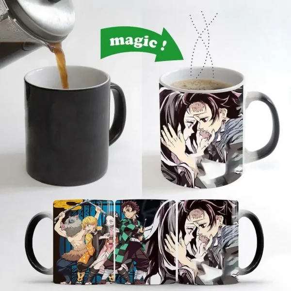 Demon Slayer Discoloration Mug Kimetsu No Yaiba Color Changing Cup Anime Ceramic Coffee Cup Heat Sensitive Milk Tea Mugs Novelty - Image 3