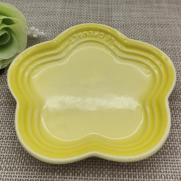 Dishs Spit Ceramic Small Tableware Color Plum French Cake Dish Cool Bone Plates Dessert 14cm Sauce Blossom Plate Gradual - Image 10