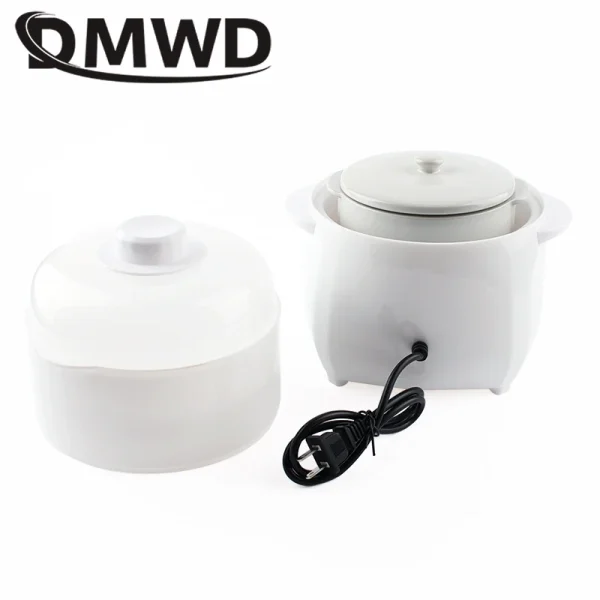 110V/220V Electric Ceramics Slow Cooker Water Stew Soup Porridge Health Pot Eggs Meal Steamer Simmer Baby Food Cooking Machine - Image 2