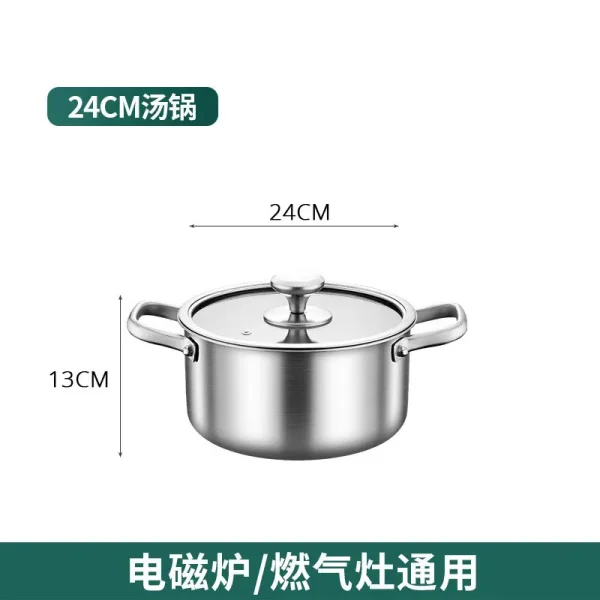 MOEYE Soup Pot 316 Stainless Steel  5-layer Thickening With Lid Electeic Induction Soup Pot - Image 9