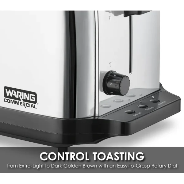 Commercial WCT704 4 Slice Extra Long Slot Light Duty Pop-Up Toaster, 120V, 5-15 Phase Plug - Image 4