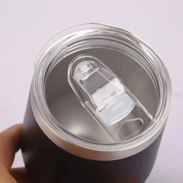 360ml Stainless Steel Eggshell Wine Tumbler Double Wall Vacuum Insulated Cup for Coffee Tea Office Home Travel - Image 3