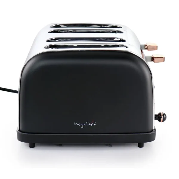 4 Slice Wide Slot Toaster Stainless Steel Breakfast Maker Adjustable Browning Defrost Crumb Tray Fast Cooking Kitchen Appliance - Image 5