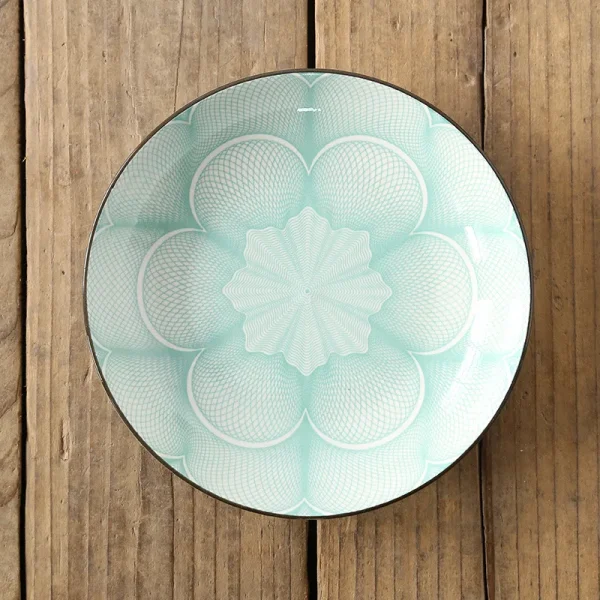 8 inch Plate Creative Nordic-style Color Printing Underglaze Ceramic Tableware Household Round Deep Food Plate Kitchen Supplies - Image 11