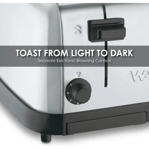 Waring Four-Compartment Pop-Up Toaster, Silver - Image 6