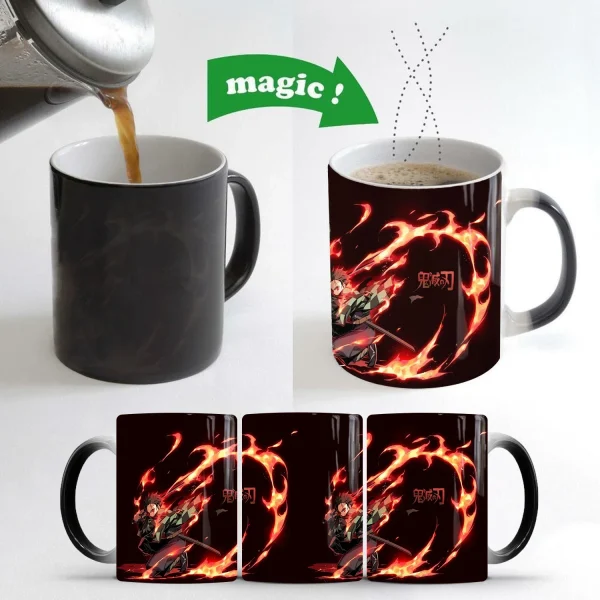 Demon Slayer Discoloration Mug Kimetsu No Yaiba Color Changing Cup Anime Ceramic Coffee Cup Heat Sensitive Milk Tea Mugs Novelty - Image 12