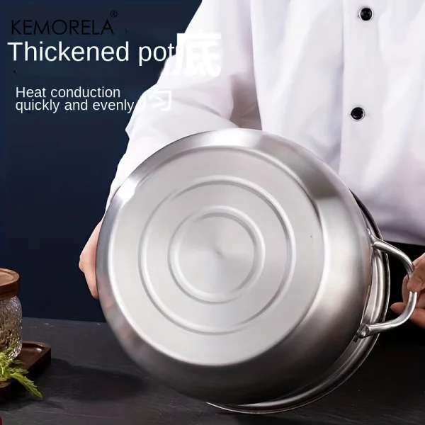 1Pc Stainless Steel Soup Pot Large Capacity Household Noodle Cooking Pot Stew Chicken Soup Induction Cooker Gas Stove Universal - Image 3
