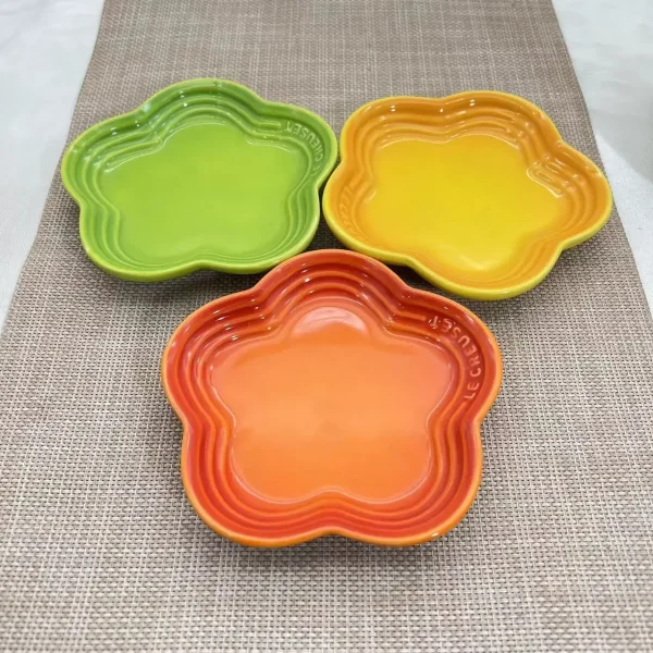 Dishs Spit Ceramic Small Tableware Color Plum French Cake Dish Cool Bone Plates Dessert 14cm Sauce Blossom Plate Gradual - Image 3