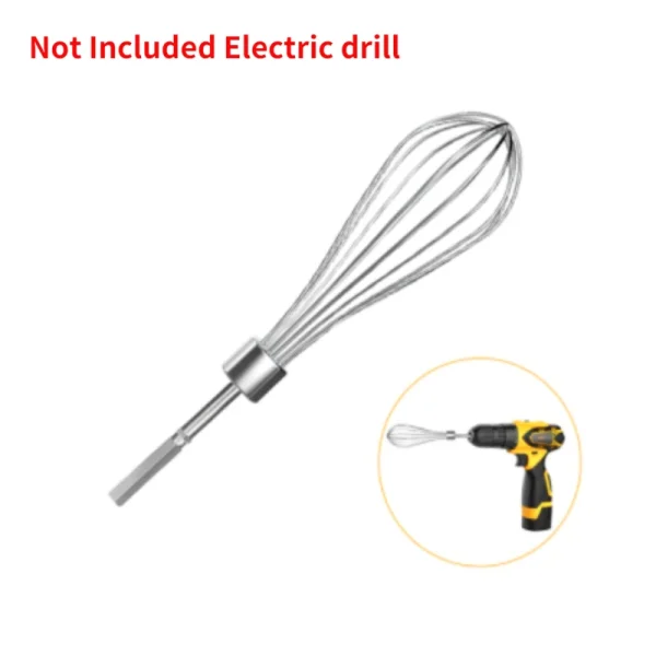 Stainless Steel Egg Beater Whisk Hand Mixer Suitable for Drill Electric Mixer Cream Dough Whisk Mixer Baking Kitchen Accessories - Image 9