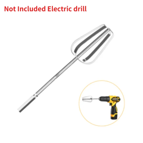 Stainless Steel Egg Beater Whisk Hand Mixer Suitable for Drill Electric Mixer Cream Dough Whisk Mixer Baking Kitchen Accessories - Image 7